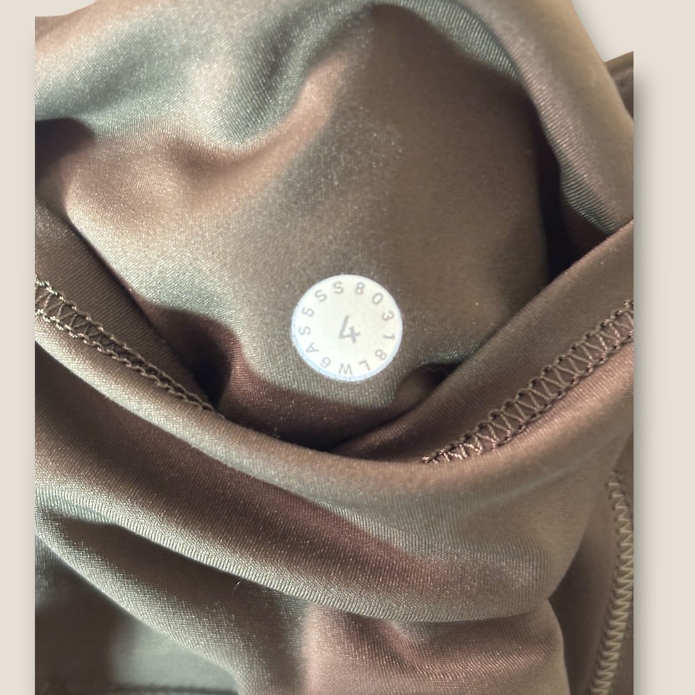 Lululemon Fast & Free Crop II *Nulux 19" in 
Dark Olive, Good Used Condition. - Picture 5 of 7
